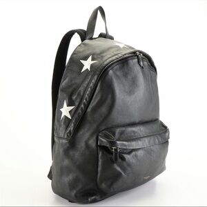 Givenchy Black Leather Backpack with White Stars